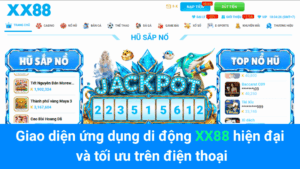 Giao diện ứng dụng di động XX88 hiện đại và tối ưu trên điện thoại