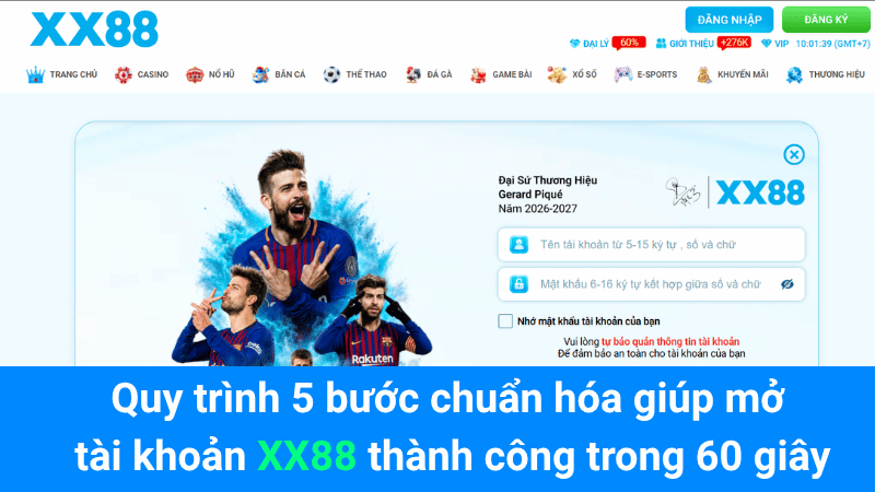 Quy trình 5 bước chuẩn hóa giúp mở tài khoản XX88 thành công trong 60 giây
