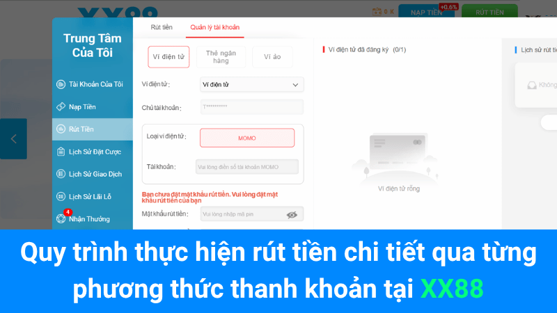 Quy trình 5 bước rút tiền đổi thưởng nhanh chóng và chuẩn xác tại cổng XX88