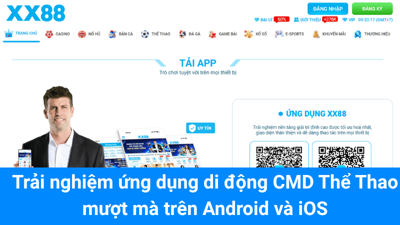 Trải nghiệm ứng dụng di động CMD Thể Thao mượt mà trên Android và iOS